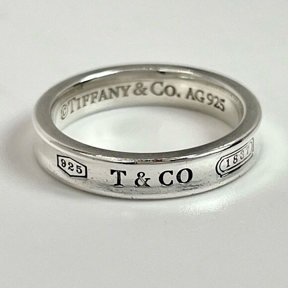Tiffany & Co 1837 Ring - Narrow - Sz 6.75 - 925 Silver - Picture 11 of 16
